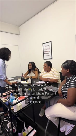 Brow lamination wax & tint 1 day training for only R 1000 including starter kit. at Pretoria central. 0729330033. @ND BEAUTY STUDIO ACADEMY Location: 205 Central House, Pretorius street. For more info WhatsApp: 072 933 0033 #browtintpretoria #browlaminationpretoria #laminationtrainingpretoriacentral #laminationandtintcoassespretoria #pretoriabrows
