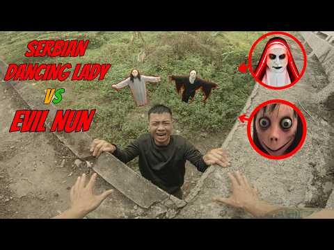 EVIL NUN AMD SERBIAN DANCING LADY VS HORROR STORY | DEMONS IN REAL LIFE | PART 9 PARKOUR POV