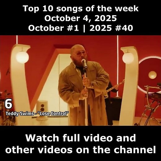 Top 10 songs of the week October 4, 2025 (October #1 | 2025 #40)