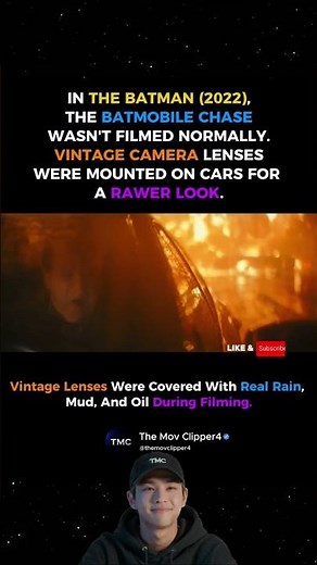 The Batman's Car Chase Used Vintage Camera Lenses 🤯 #TheBatman #batman #movie #hollywood