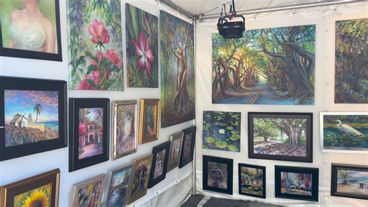 Yay! Finally! Everything is set up. Lights made a 200% difference!! come see all the art and artisans at the Armory Art Center today and tomorrow! | Nancy Tilles