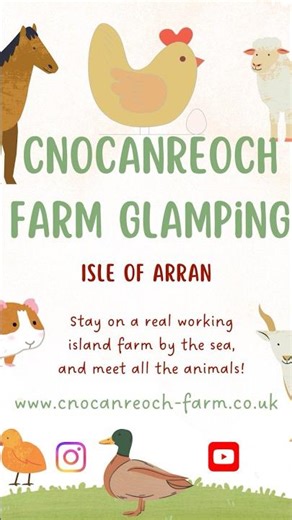 Cnocanreoch Farm Glamping, Isle of Arran, Scotland. #visitarran
