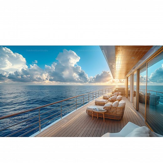 Zoom Background |deck of Cruise Ship in the Ocean | Zoom Virtual Background | Luxury Vacation Zoom Background | Sunset Zoom | Microsoft Team - Etsy