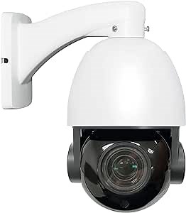 4k 8MP Outdoor POE IP PTZ Camera, 30X Zoom, 330ft IR nightvision, AI Human auto Track, Built-in Microphone and Speaker, SD Card Storage,Compatible for Hikvision (8MP 4K POE PTZ)