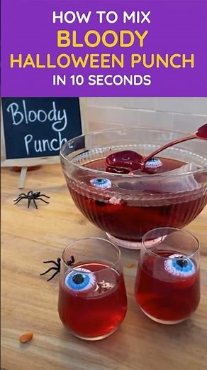 Make Bloody Halloween Punch 🩸🎃 | 10 Second Recipe | #SeeKnowGo
