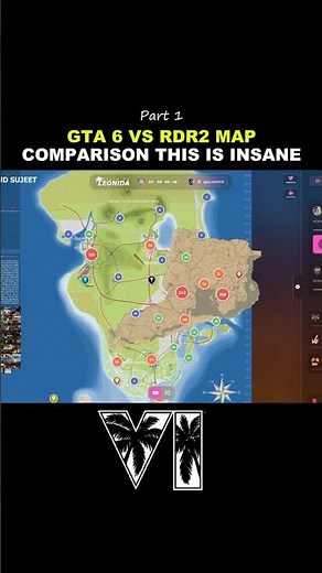 GTA 6 vs RDR2 Map Comparison (Pt. 1)🤯