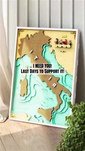 🇮🇹 HURRY UP! Time’s running out! 😱 LINK IN BIO to support this Lego project. @7.studs Needs your vote on the Lego Ideas contest! Follow the link in bio, login and press SUPPORT! 🙏 #italy #3dmap #italytiktok🇮🇹🇮🇹 #italy🇮🇹🇮🇹🇮🇹 #lego