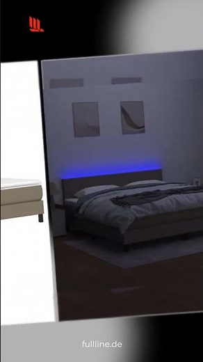 vidaXL Boxspringbett mit Matratze & LED Taupe 180x200 cm Stoff