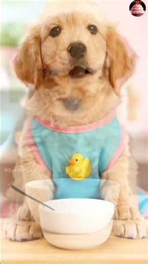 【ASMR】Golden Retriever Drinks Milk 🥛🐶 | Soft Lapping & Relaxing Sounds #asmr #shorts