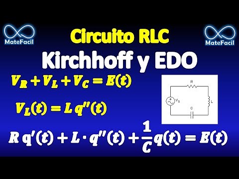 RLC circuit using Kirchhoff's laws and differential equations
