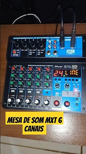 Messa de som mxt 6 canais Bluetooth. Vídeo completo no link acima