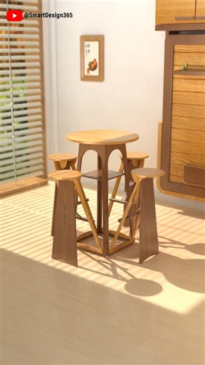 Multifunctional combination table and stool design #furnituredesign#home design