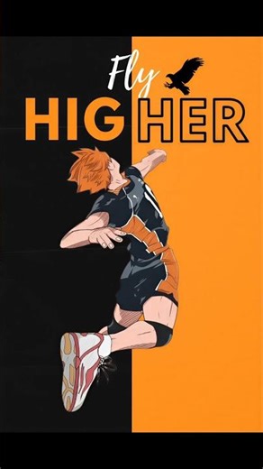 Haikyuu Fly Higher #haikyuu#haikyuuedit#anime#animeedit#poster#pinterest#canva#shorts#like#trending