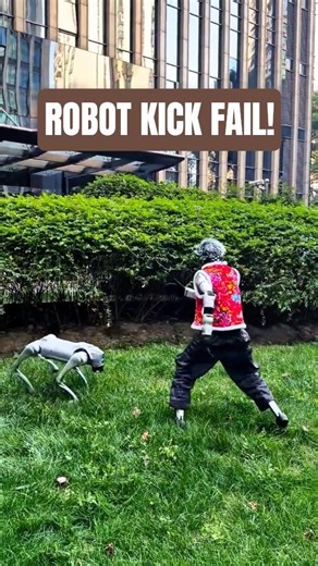 Robot tried to kick… but something went wrong! 🤖😅 #shorts