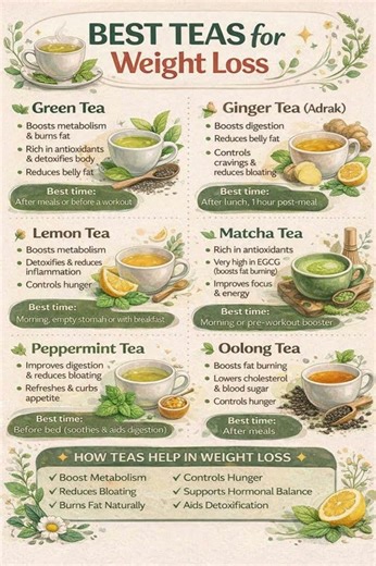 Best Teas For Weight Loss #healthyfood #health #tea #weightloss #fatloss #weightlosstips #shorts