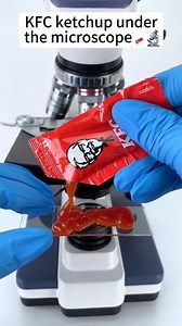 KFC Ketchup magnified 400X is absolutely stunning! #microscope | Mir Glazami Microscopa