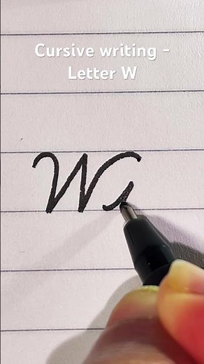 Cursive writing - Letter W