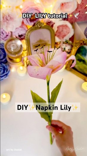DIY Napkin Lily | How to make a Lily flower