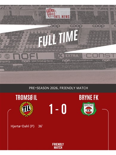 ⚽️🇳🇴 Pre-Season 2026, Friendly Match Tromsø IL - Bryne FK FULL TIME 1-0 A good test match for Tromsø IL in an icy day, characterized by difficult weather conditions penalizing build-up play. Hjertø-Dahl scored a penalty goal in the first half and a second goal by Innvær in the final minutes was disallowed for offside. The team will move to Marbella, Spain, in the next days for a second pre-season training camp. #Tromsø #Bryne #FootballMatch #PreSeason