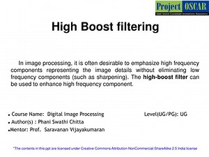 PPT - High Boost filtering PowerPoint Presentation, free download - ID:3725339
