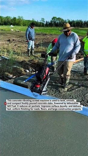 Milwaukee MX Fuel Concrete Vibrating Screed | Fast Slab Leveling Tool Used in USA Construction