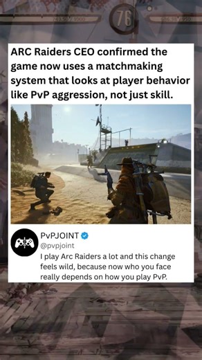 ARC Raiders CEO confirmed the game now uses a match making system #arcraiders