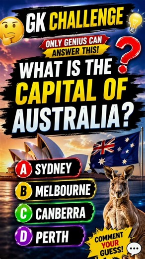 🇦🇺 What Is the Capital of Australia? 🤔 | GK Challenge 🇦🇺
