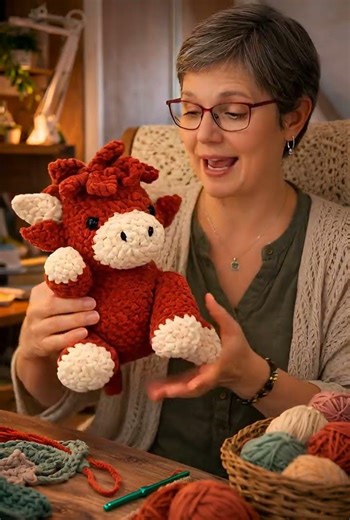 Highland Cow Crochet Pattern – Fluffy Low‑Sew Snuggler, Amigurumi Cow Lovey