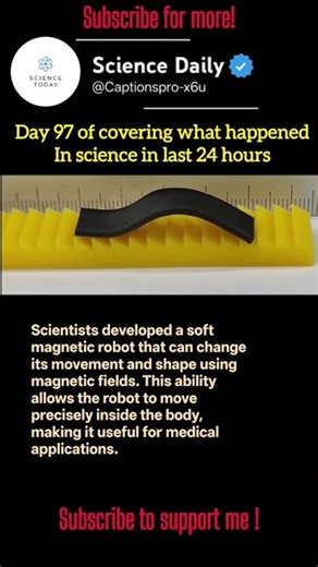 Shape-Changing Soft Magnetic Robot #shorts #science