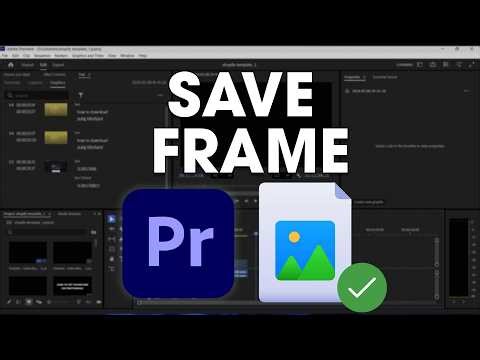 How To Save Frame as Image in Premiere Pro (2026) Export Frame Tutorial