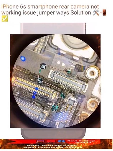 iPhone 6s smartphone rear camera not working issue jumper ways Solution 🛠️📲✅ravi