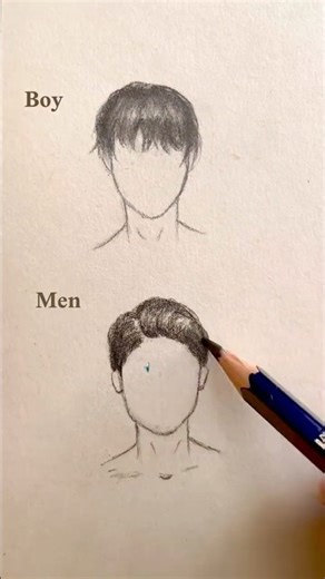 How to draw male hair ✨ #drawing #tutorial #art #howtodraw #shorts #sketch