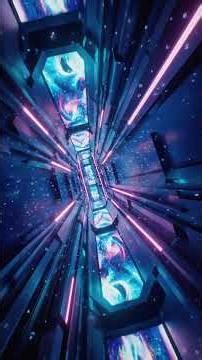 Video Screens Light Tunnel Traveling Through Space 4K