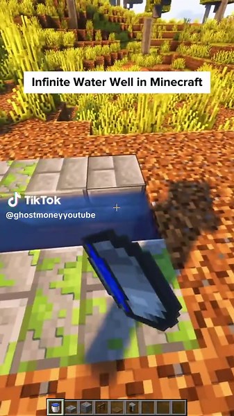 Infinite water source in Minecraft 💧 #minecraftideas #fyp #minecraft #minecrafttutorial
