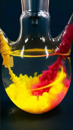 Satisfying Color Mixing – Yellow 💛 + Red ❤️ Explosion | Viral Liquid Art