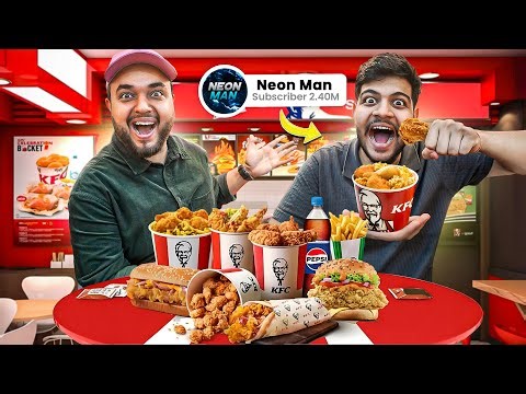 Finish KFC FULL MENU CHALLENGE 😳 Ft. @NeonMan | ₹50,000 Kaun Jeetega ? || Food in Train