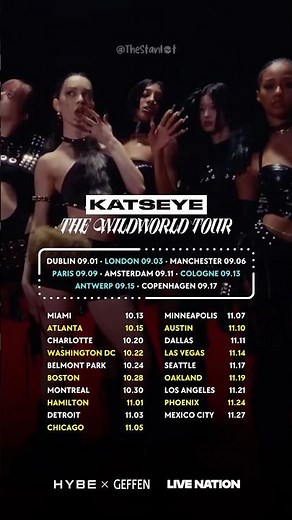 KATSEYE THE WILDWORLD TOUR 2026