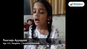 1.9K views · 16 reactions | Poorvaja Ayyappan from Bangalore and student of WhiteHat Jr shares her review on the Course and Teacher. Book a FREE TRIAL for your Kid at whitehatjr.com | WhiteHat Jr | Facebook
