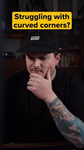 Ollie Spicer on Instagram: "Curved corners can be a pain! 🙈 When you’re trying to round multiple corners of intersecting shapes, you might notice the curves don’t quite align as they should. It can be frustrating and nearly impossible to get right just by eye. Luckily, a more precise method closely follows how those curved corners should behave. It’s a simple technique that delivers cleaner, more accurate results. Give it a try and see the difference! Follow along for more tips and tricks in Ad