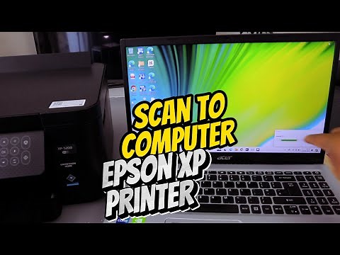 How to Scan To Computer Laptop PC with EPSON XP 5200 Printer & Print Scanned Document