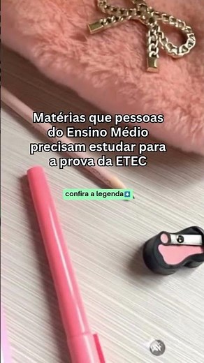 MATÉRIAS QUE PESSOAS DO ENSINO MÉDIO PRECISAM ESTUDAR PARA A PROVA DA ETEC #vestibulinhoetec