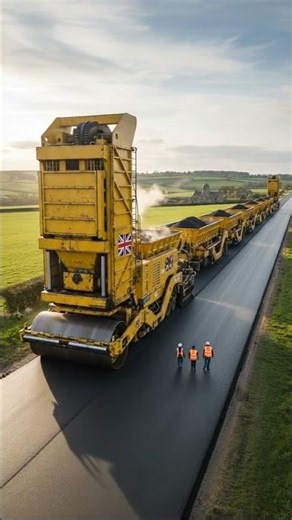 UK’s One-Mile Road Printer #UKEngineering #RoadPrinter #MegaMachine
