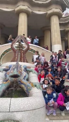 Kids Exploring Park Güell Barcelona Must Visit Spain Travel Spot | Park Guell Family Adventure