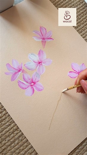 Swati Pandey | OneStroke Flower painting on Instagram: "In the gentle rhythm of each brushstroke, flowers find their breath and worries learn to fade. Acrylic colors unfold into quiet blossoms, offering a peaceful moment to anyone who pauses to look - a reminder that art can be a sanctuary, and even paper can become a garden of calm . @wocol_official . #wocol_official #flowerpainting #floralart #artist #acrylicpainting"