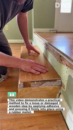 Smart DIY Step Repair Using Wood Glue and Rubber Mallet | Easy Home Fix
