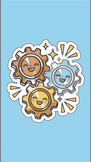 Easy Kawaii Gears! Step-by-Step Drawing for Beginners