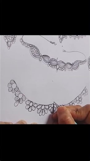 Easy & Beautiful Necklace Illustration | Necklace Drawing For Beginners #jewellery #necklace #art