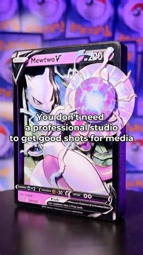 You don’t need a studio to get decent shots #mewtwo #pokemon #pokemoncards #3dcard #shadowbox
