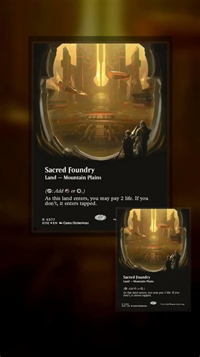 Sacred Foundry — paying 2 life vs. entering tapped