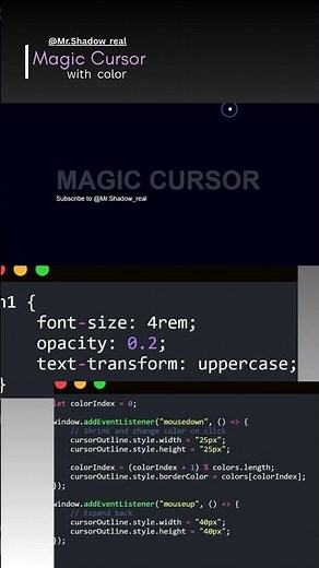 Senior Dev Secrets: The Magic Cursor Effect! 🚀 #javascript